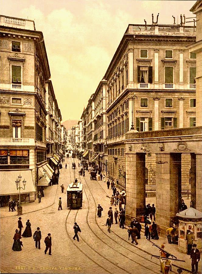 Genoa — Tramway and trolleybus — Old photos