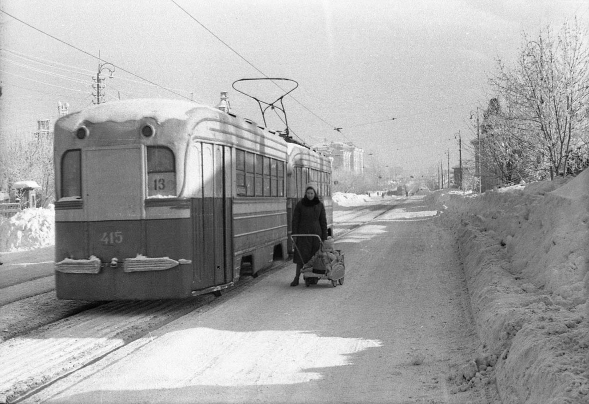 Уфа, КТП-1 № 415; Уфа — Исторические фотографии; Уфа — Трамвайная сеть — юг