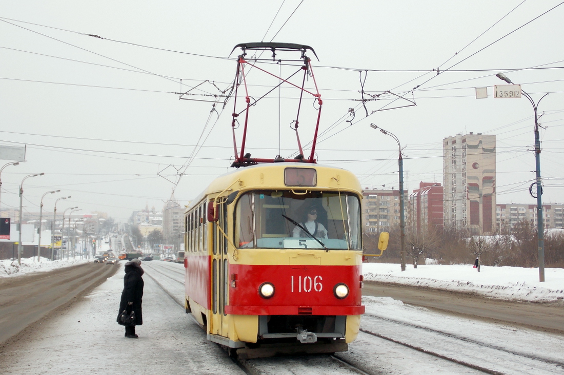 Iževska, Tatra T3SU (2-door) № 1106
