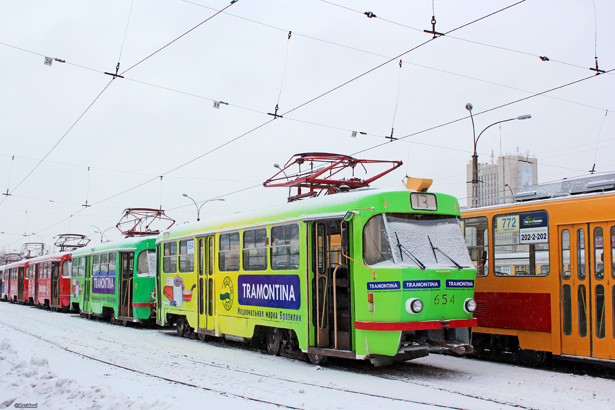 Екатеринбург, Tatra T3SU № 654