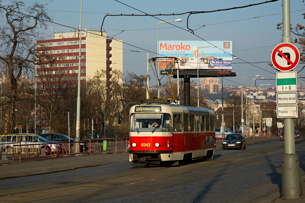 Прага, Tatra T3R.P № 8343