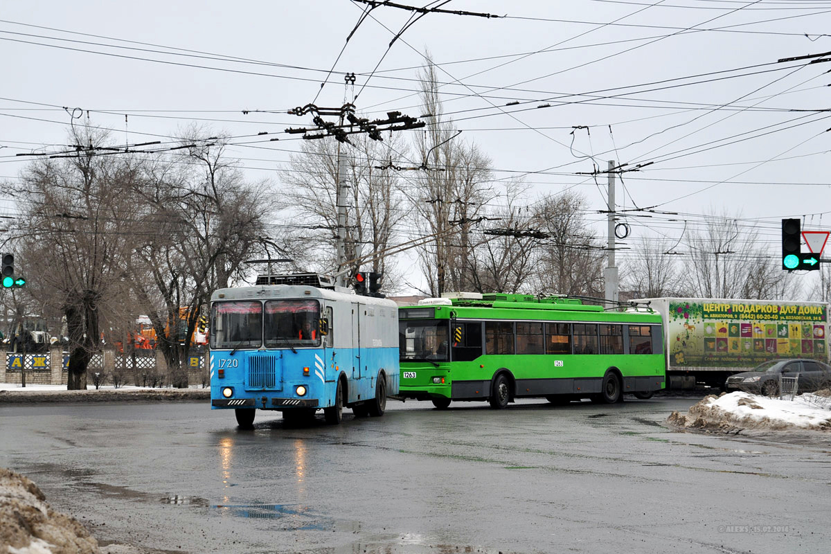 Волгоград, КТГ-1 № 1720; Волгоград, Тролза-5275.03 «Оптима» № 1263