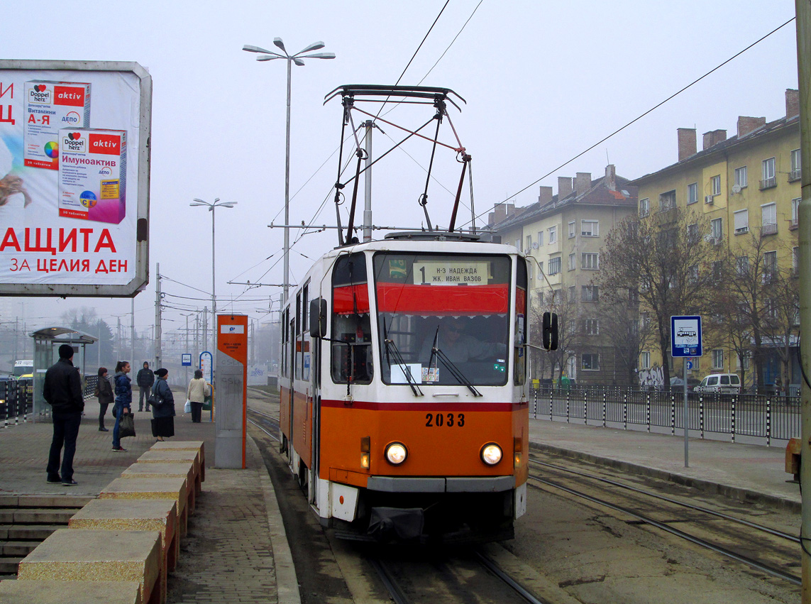 София, Tatra T6A2B № 2033 София, Tatra T6A2B № 2033