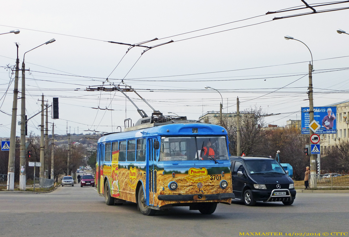 Крымский троллейбус, Škoda 9TrH27 № 3701
