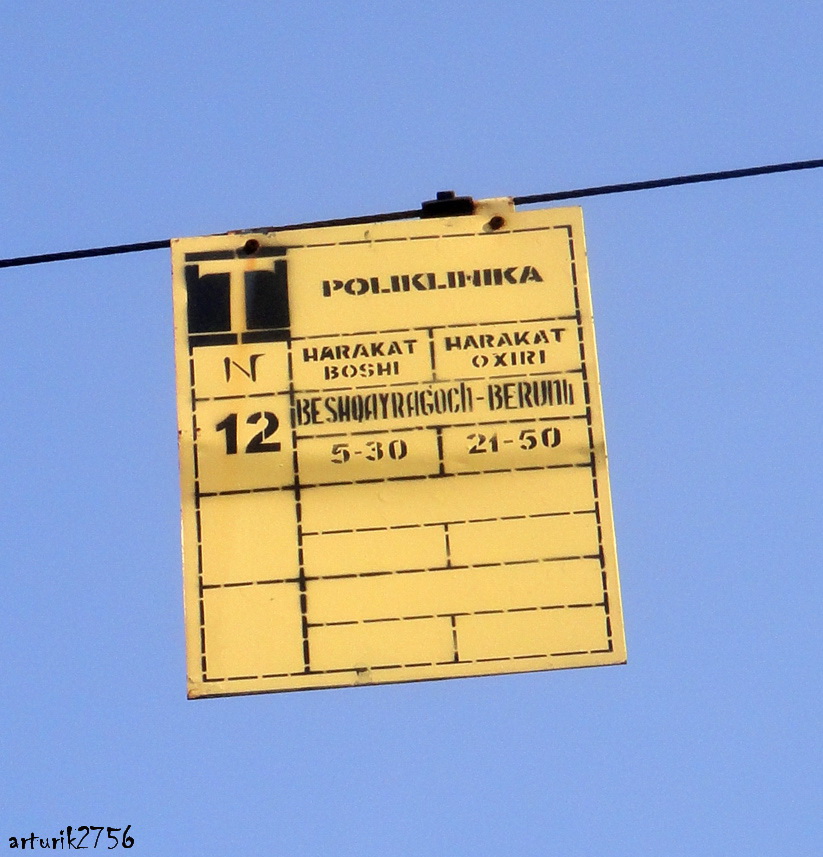 Tashkent — Route boards & station signs