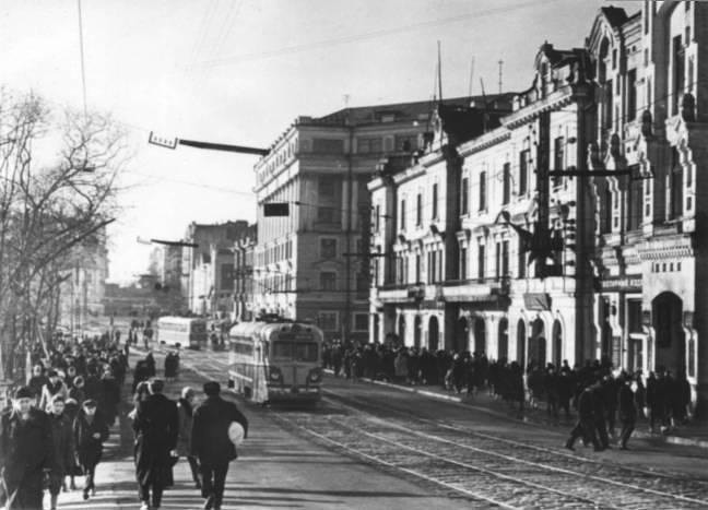 Владивосток — Исторические фотографии — трамвай (1946-1970)