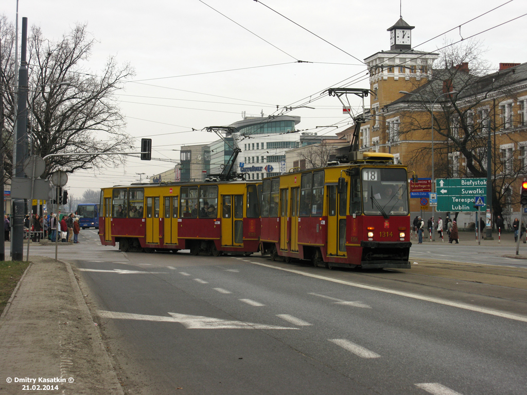 Варшава, Konstal 105Na № 1314; Варшава, Konstal 105Na № 1313