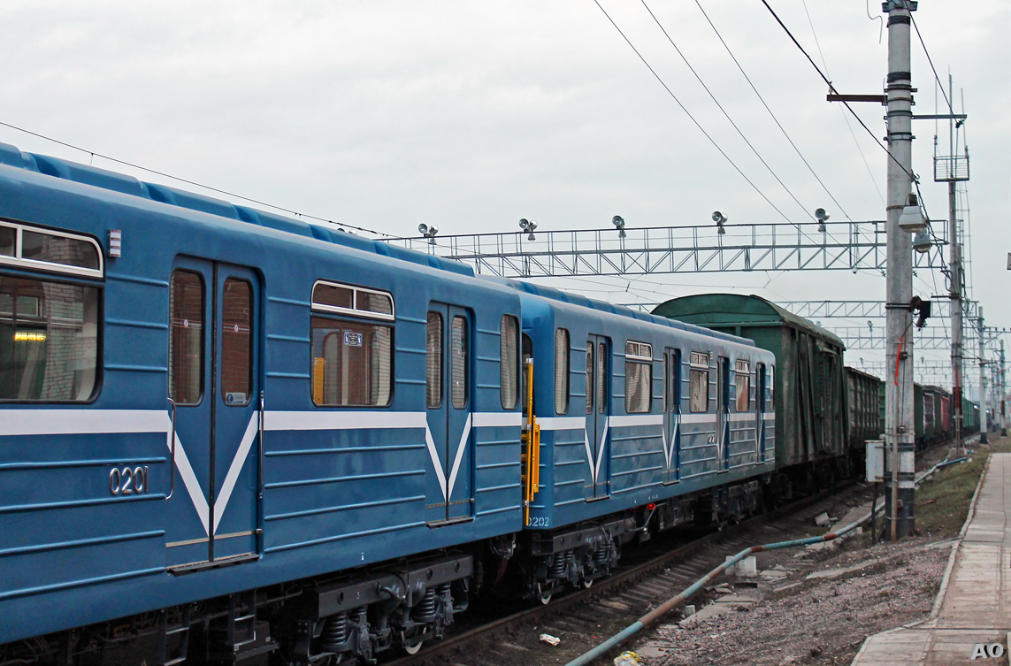 Санкт-Петербург, 81-714.5П (ОЭВРЗ) № 0202; Санкт-Петербург — Метрополитен — Перегонка вагонов метро по ж/д