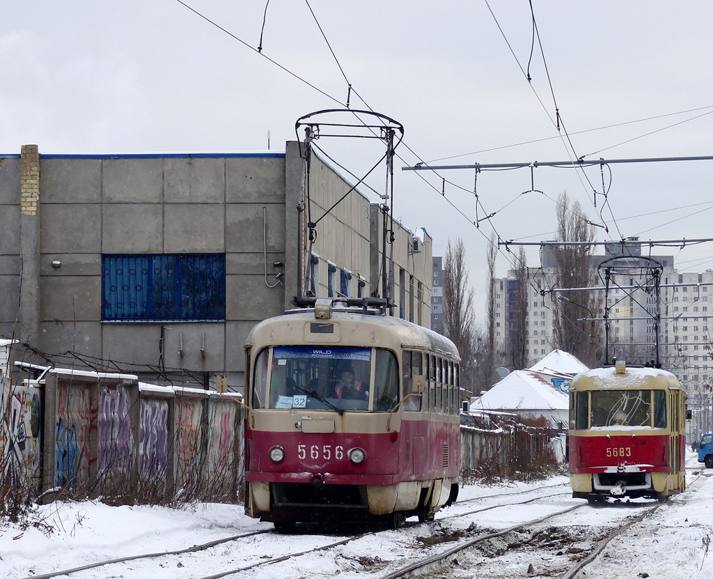 Киев, Tatra T3SU № 5656; Киев, Tatra T3SU № 5683