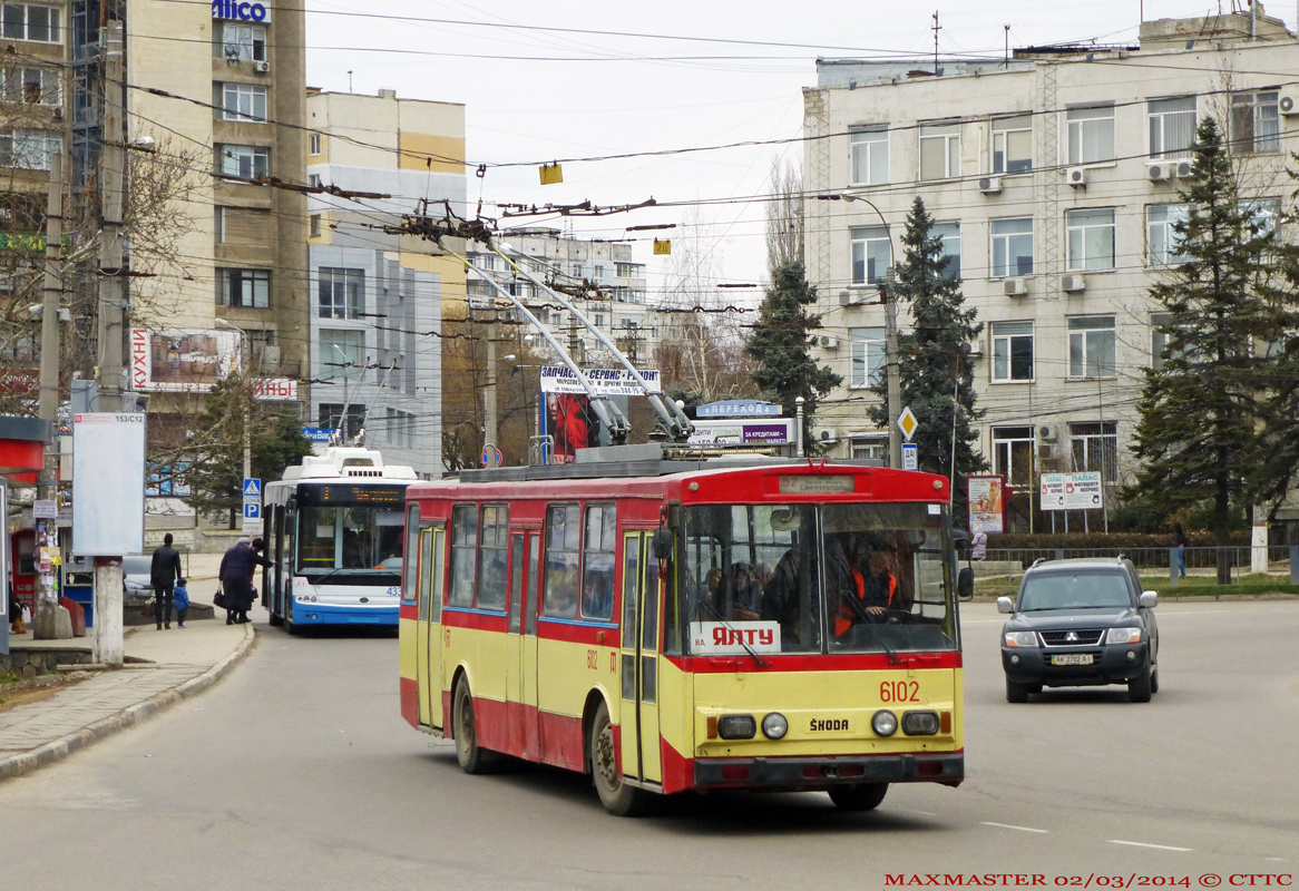 Крымский троллейбус, Škoda 14Tr89/6 № 6102