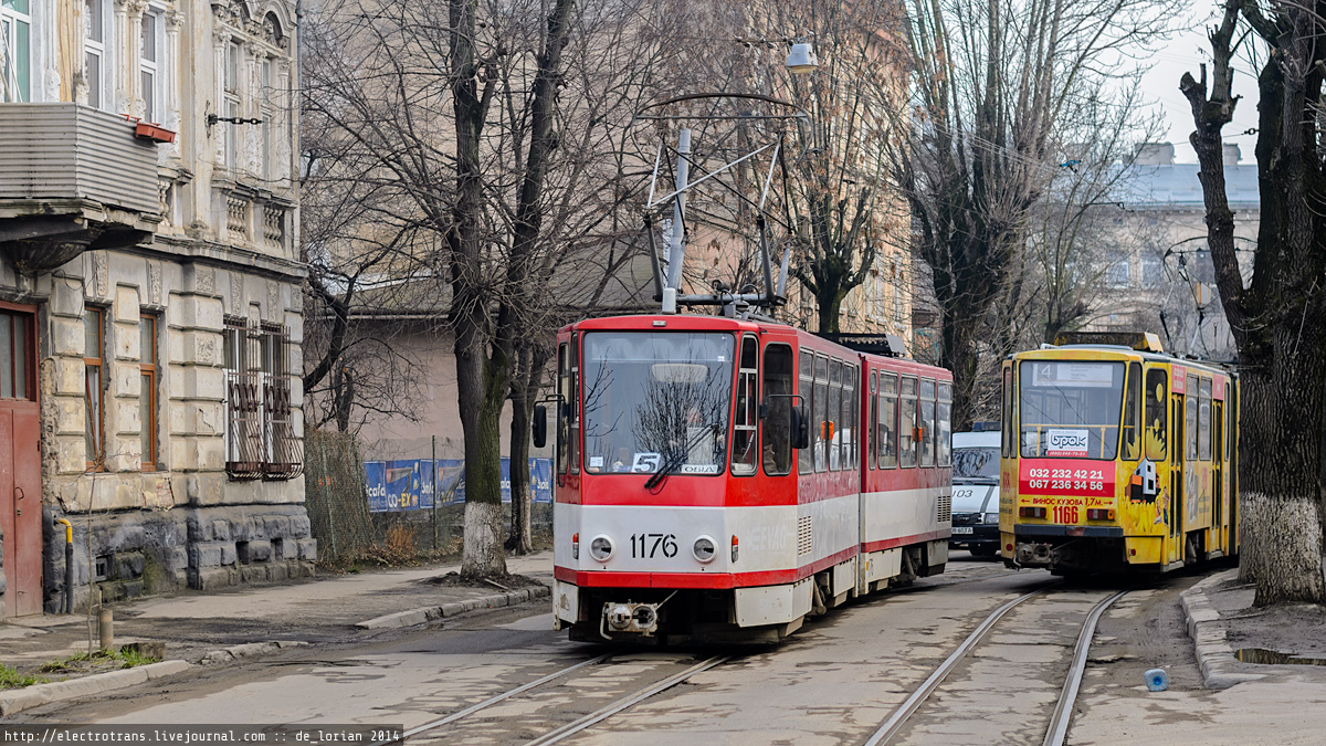 Львов, Tatra KT4D № 1176; Львов, Tatra KT4D № 1166