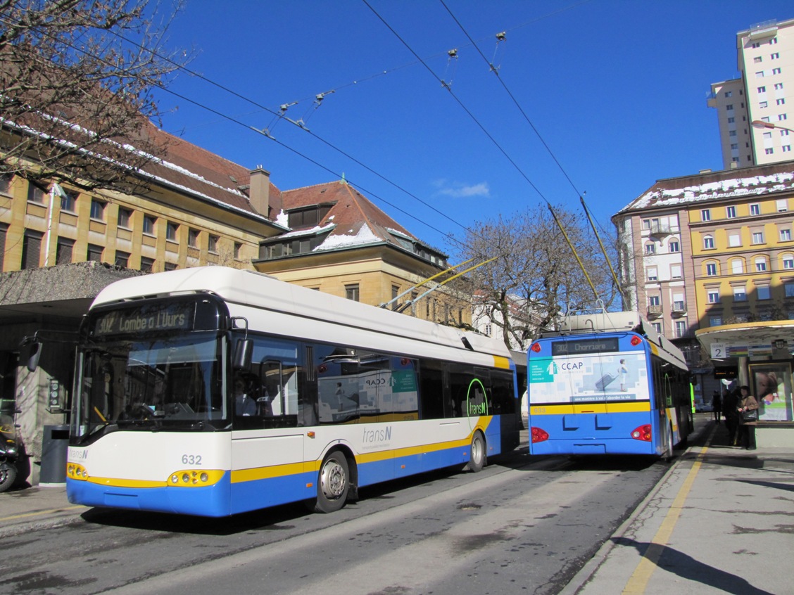 La Chaux-de-Fonds, Solaris Trollino II 12 AC Nr. 632; La Chaux-de-Fonds, Solaris Trollino II 12 AC Nr. 633