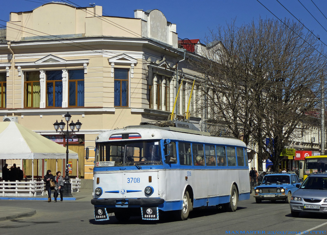 Крымский троллейбус, Škoda 9TrH27 № 3708