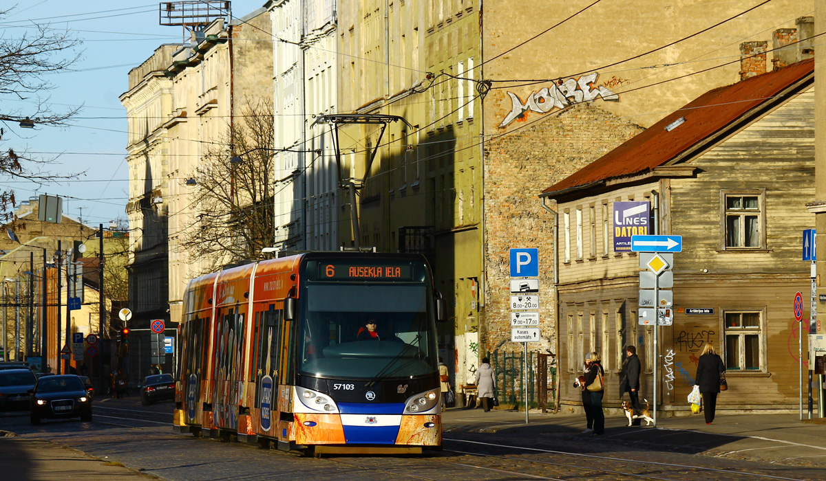 Рига, Škoda 15T ForCity Alfa Riga № 57103