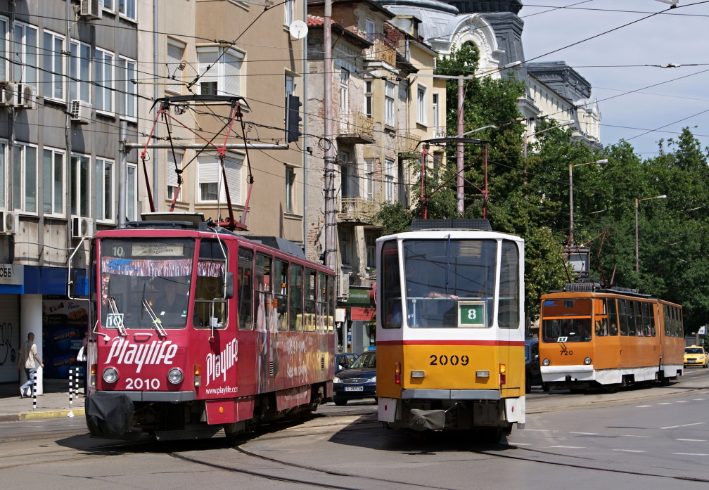 София, Tatra T6A2B № 2010; София, Tatra T6A2B № 2009