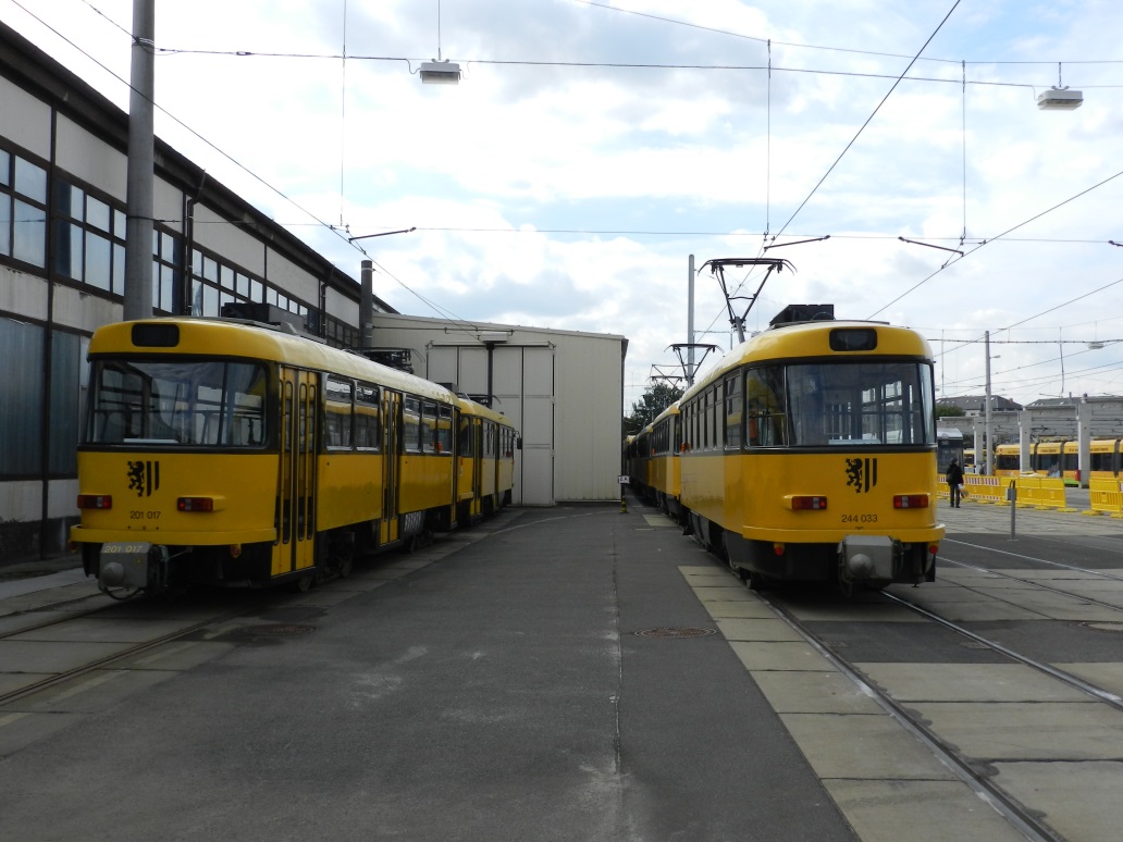 Dresden, Tatra TB4D nr. 201 017; Dresden, Tatra TB4D nr. 244 033; Dresden — 140th anniversary of Dresden trams (29-30.09.2012)