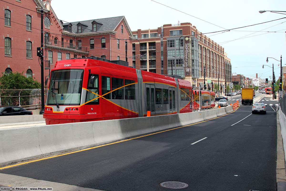 Washington, DC, Inekon 12 Trio № 102; Washington, DC, United Streetcar 100T № 13-001; Washington, DC — H Street — Benning Road Line: Construction Washington, DC, Inekon 12 Trio № 102; Washington, DC, United Streetcar 100T № 13-001; Washington, DC — H Street — Benning Road Line: Construction
