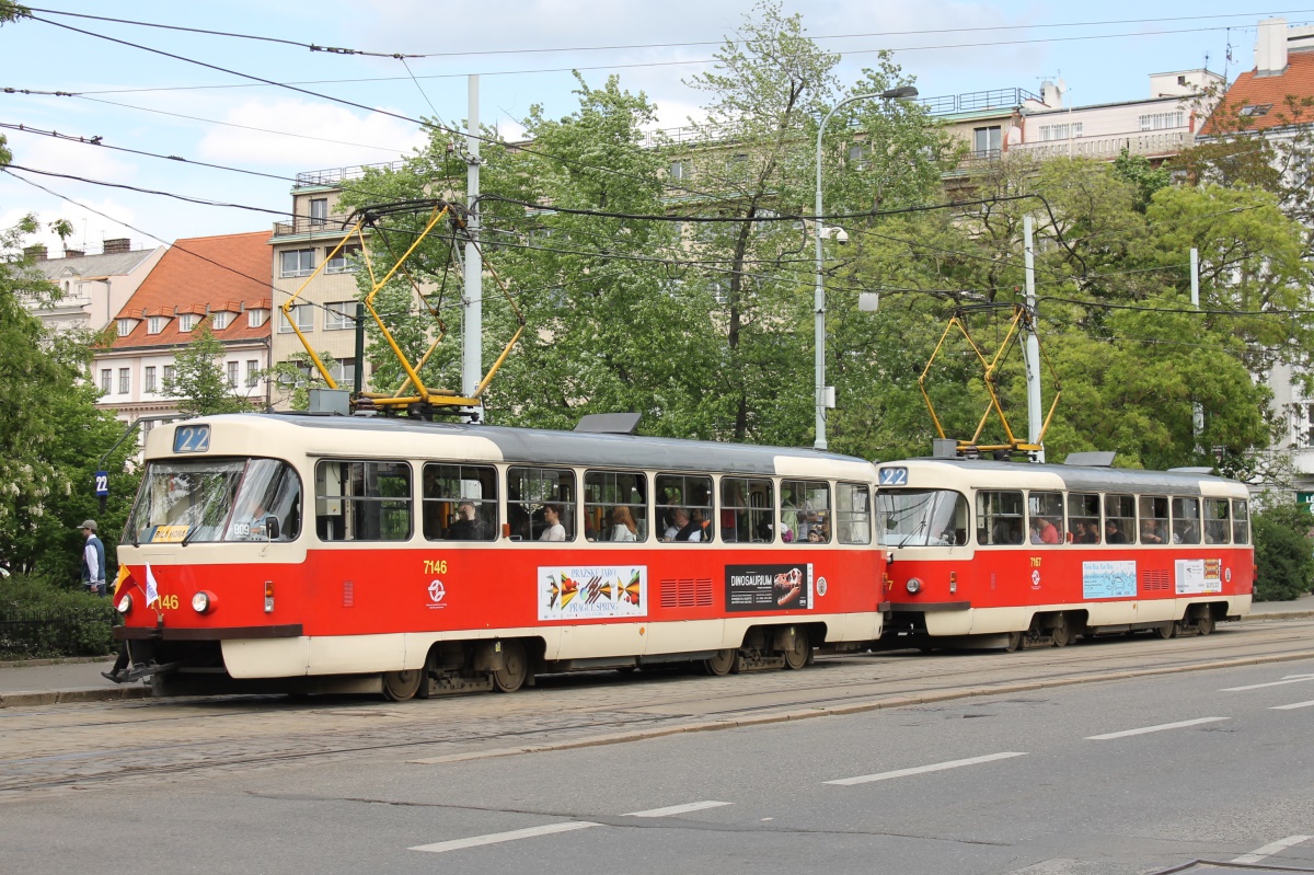 Прага, Tatra T3SUCS № 7146; Прага, Tatra T3SUCS № 7167