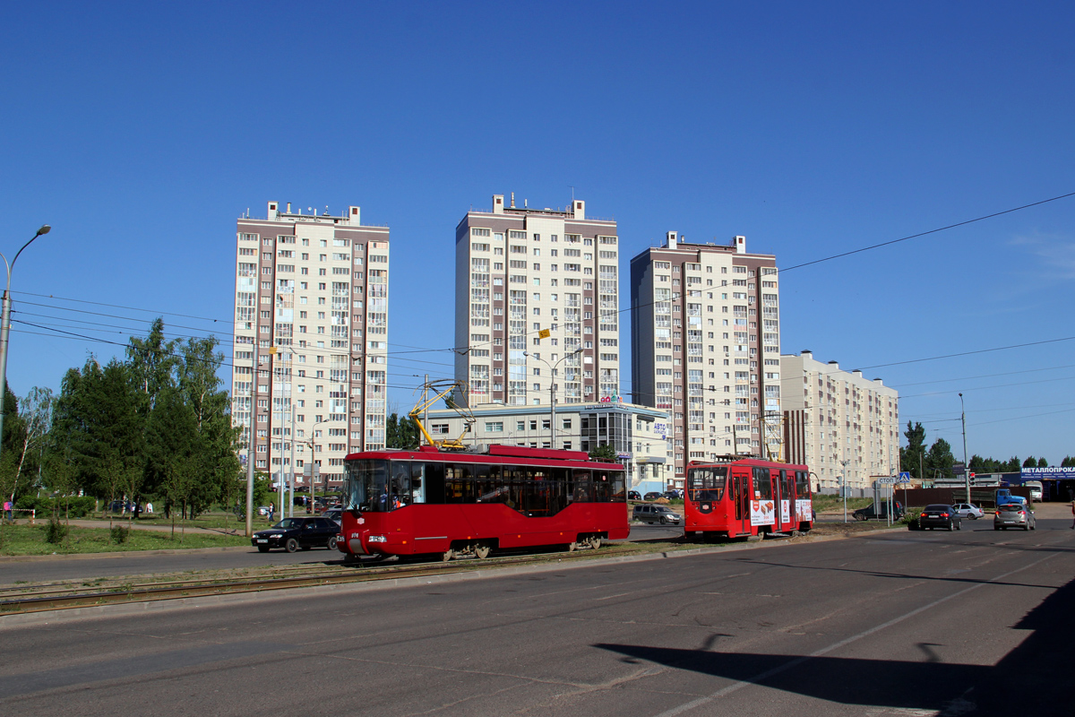 Казань, БКМ 62103 № 1323; Казань, 71-134АЭ (ЛМ-99АЭ) № 1206
