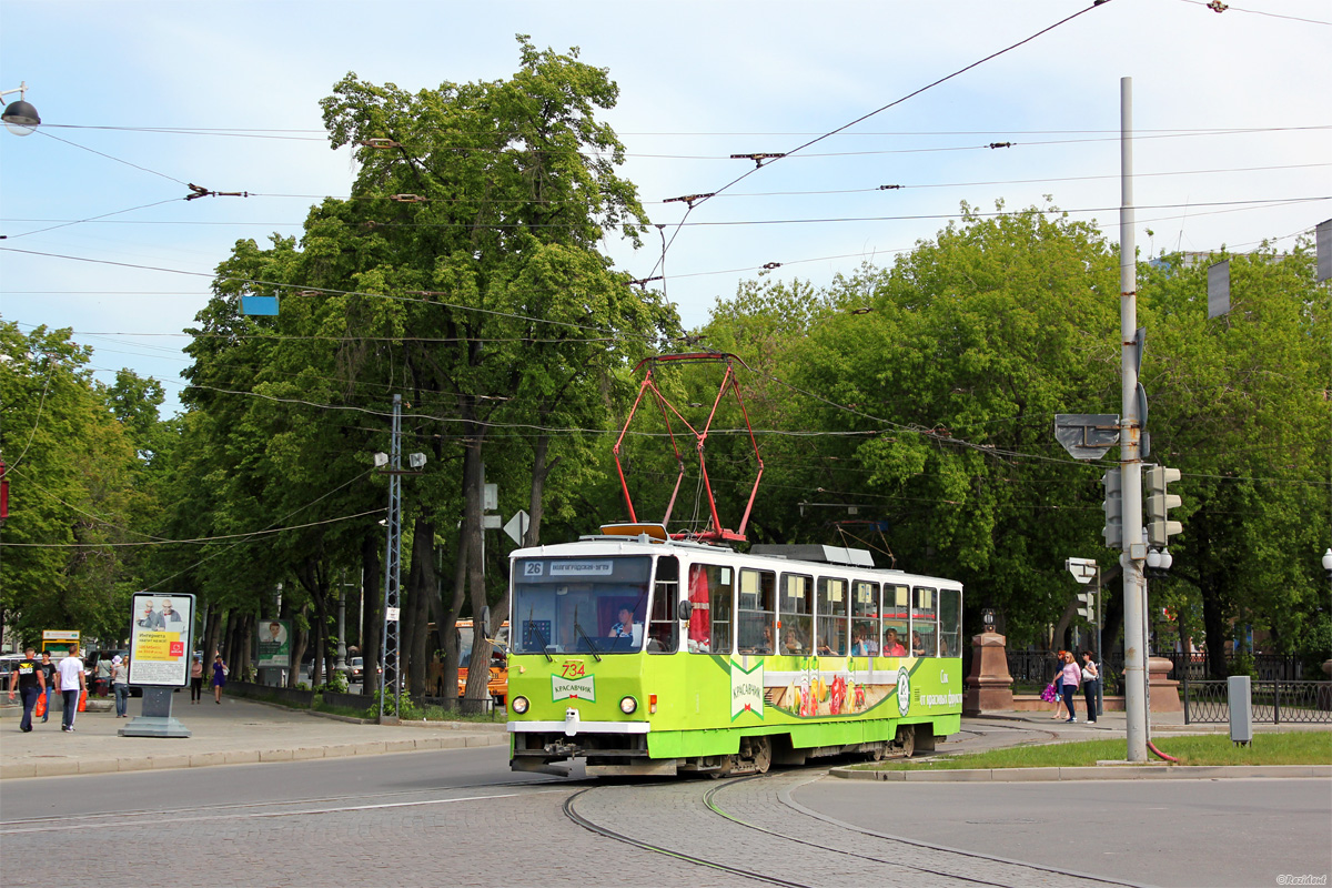 Екатеринбург, Tatra T6B5SU № 734