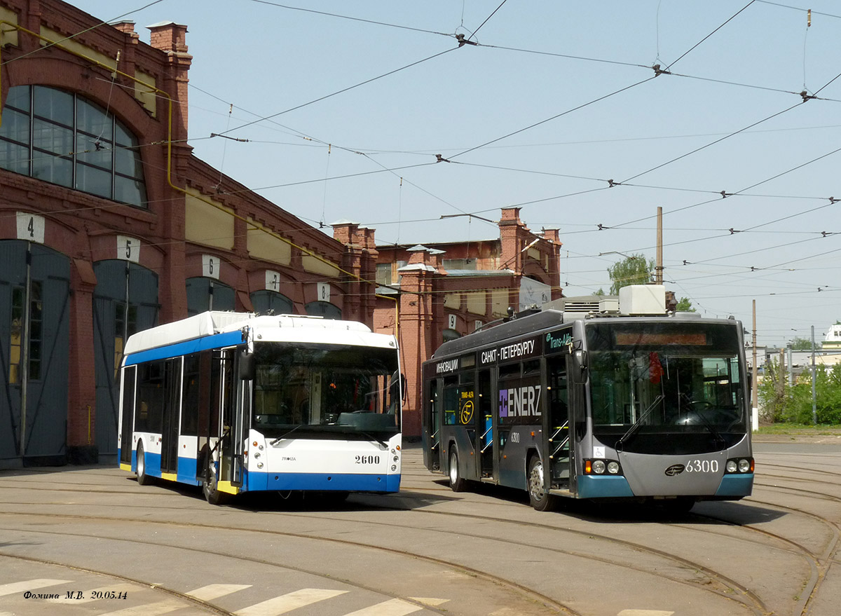 Санкт-Петербург, Тролза-5265.00 «Мегаполис» № 2600; Санкт-Петербург, ВМЗ-5298.01 «Авангард» № 6300
