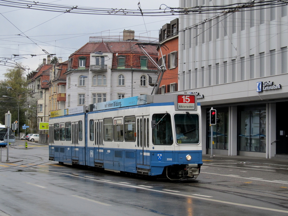 Цюрих, SWS/SWP/BBC Be 4/6 "Tram 2000" № 2006