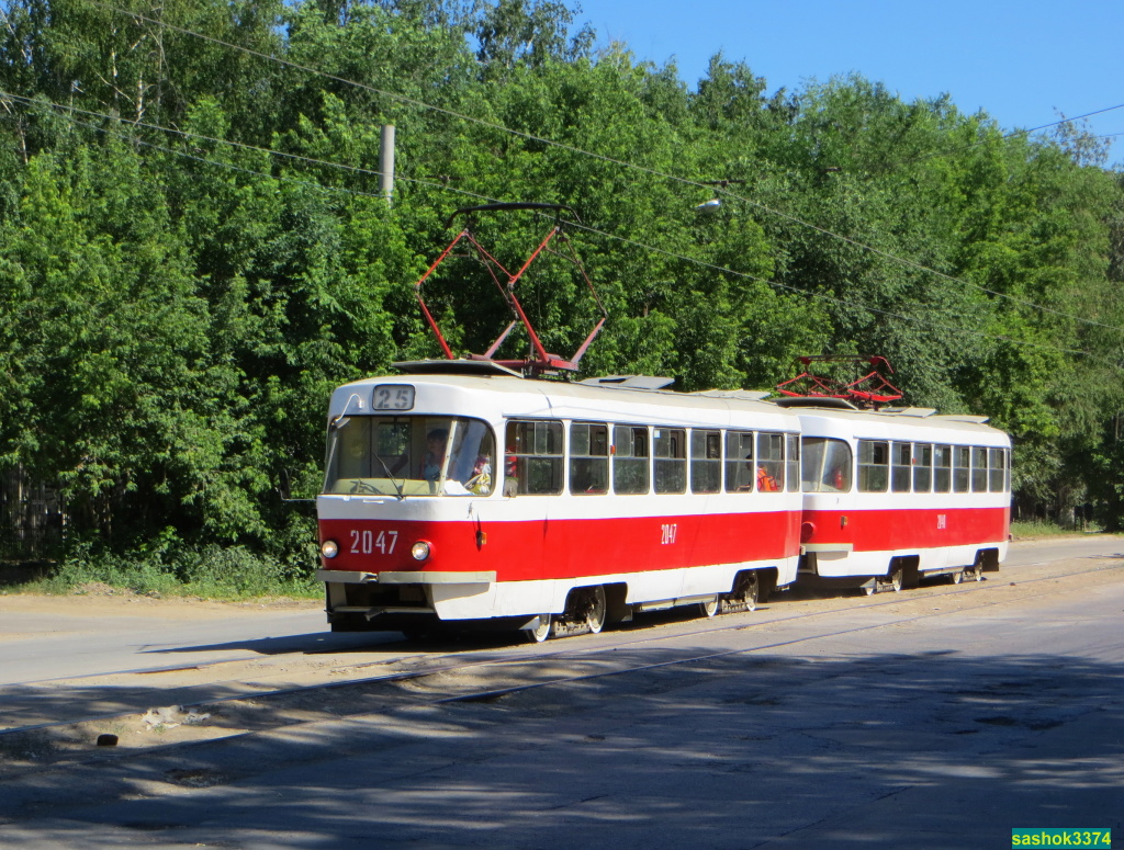 Самара, Tatra T3SU (двухдверная) № 2047