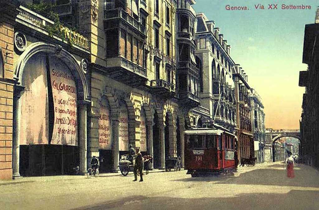 Genoa — Tramway and trolleybus — Old photos