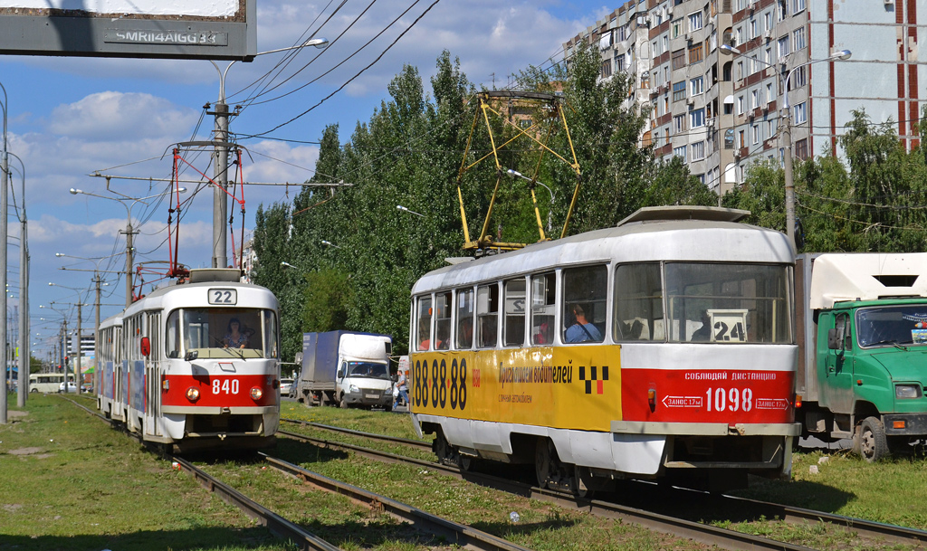 Самара, Tatra T3SU № 840; Самара, Tatra T3SU (двухдверная) № 1098