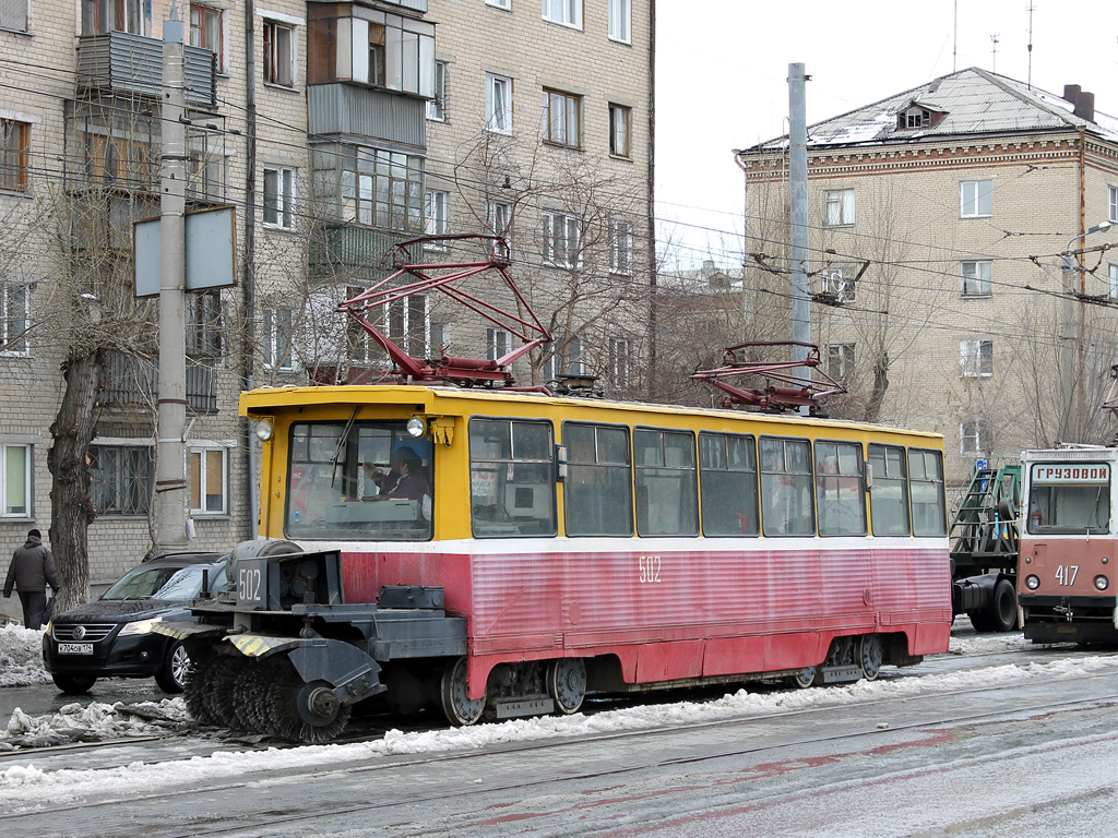 Челябинск, 71-605 (КТМ-5М3) № 502; Челябинск — Снегопад 25 апреля 2014 года и устранение его последствий