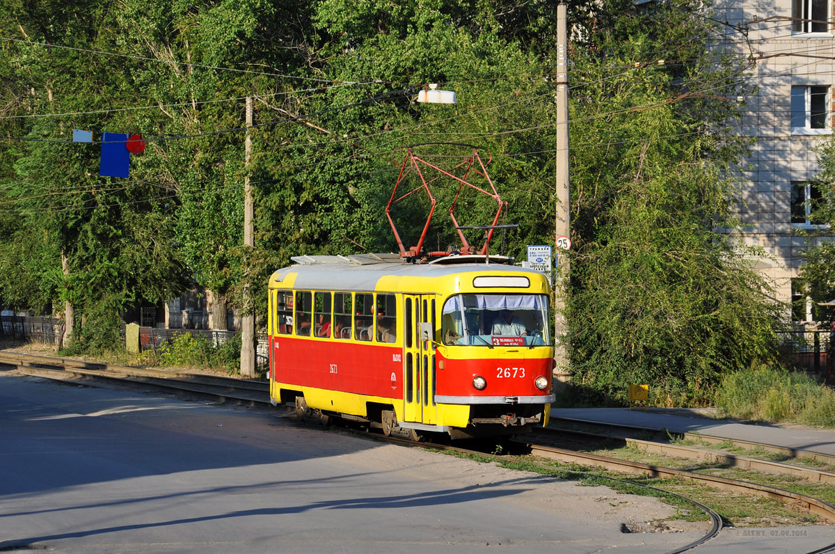 Волгоград, Tatra T3SU (двухдверная) № 2673