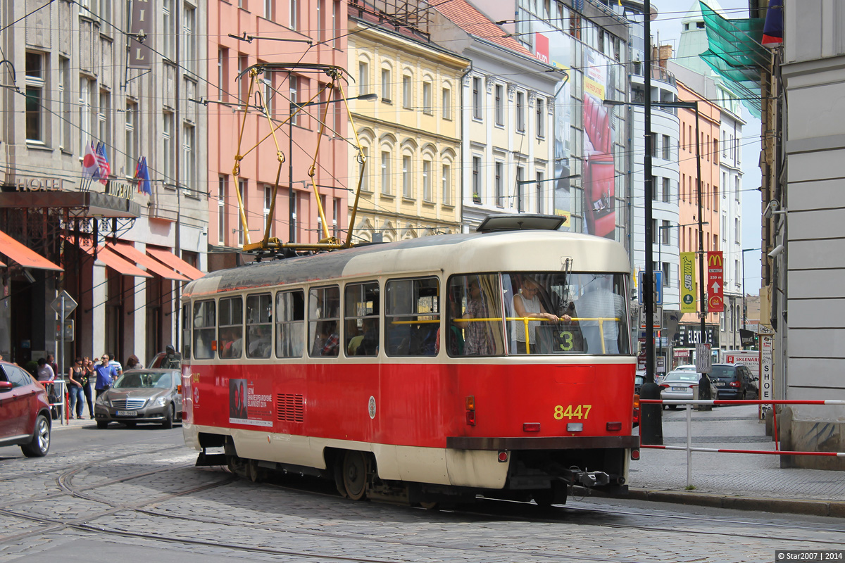Прага, Tatra T3R.P № 8447