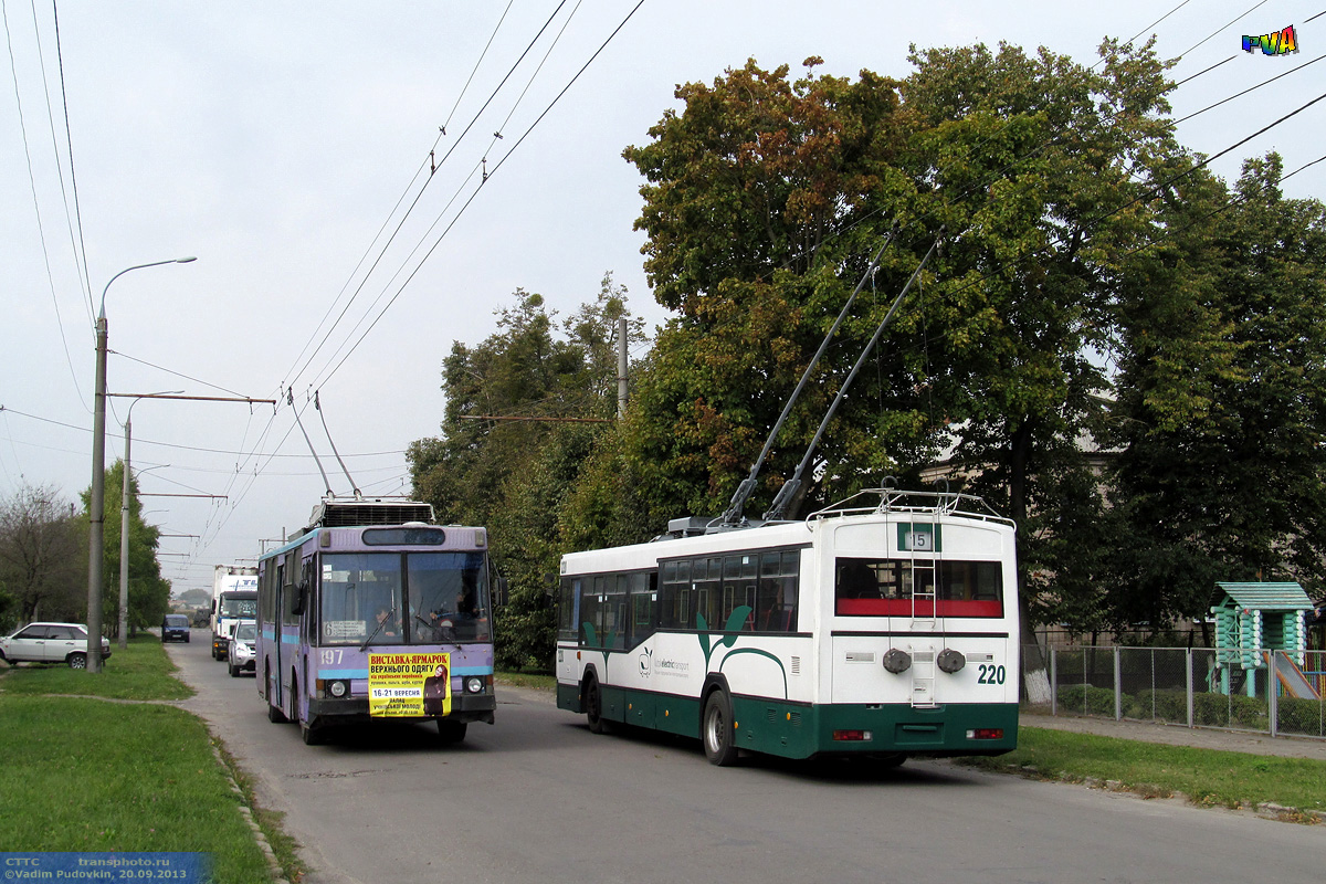 Луцк, ЮМЗ Т2 № 197; Луцк, MPK/Jelcz M121M EKO-BUS № 220; Луцк — Покатушки на троллейбусе Jelcz M121M №220, 20.09.2014