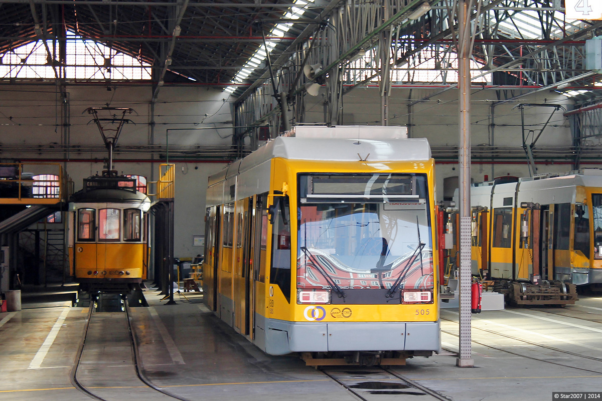 Лиссабонская агломерация, Siemens/CAF Lisboa № 505; Лиссабонская агломерация — Трамваи: Депо Санту-Амару
