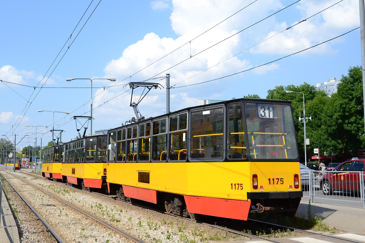 Варшава, Konstal 105Na № 1175; Варшава, Konstal 105Na № 1177