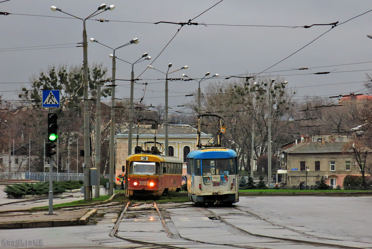 Харьков, Tatra T3SU № 3009; Харьков, Tatra T3SU № 3091