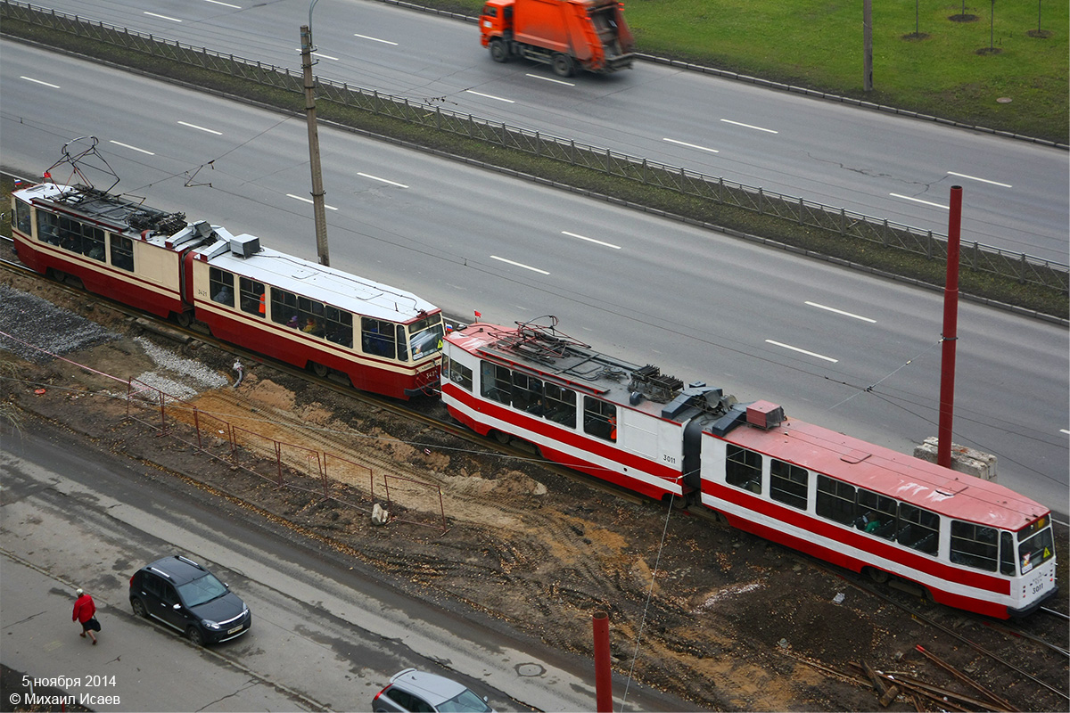 Санкт-Петербург, ЛВС-86К № 3421; Санкт-Петербург, ЛВС-86К № 3011; Санкт-Петербург — Ремонты
