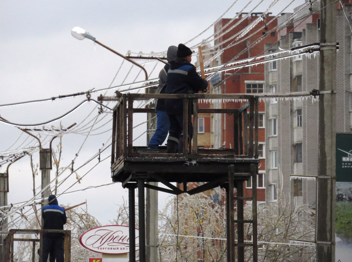 Новочебоксарск — Последствия ледяного дождя 17-18.10.2014