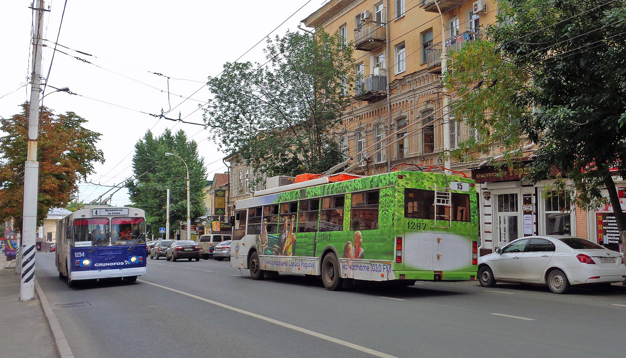 Saratov, ZiU-682G-012 [G0A] N°. 1234; Saratov, Trolza-5275.05 “Optima” N°. 1287