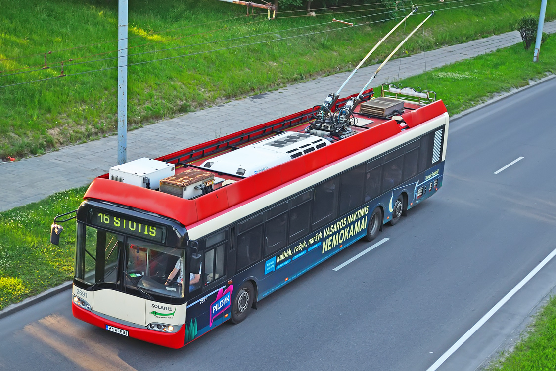 Вильнюс, Solaris Trollino II 15 AC № 2691