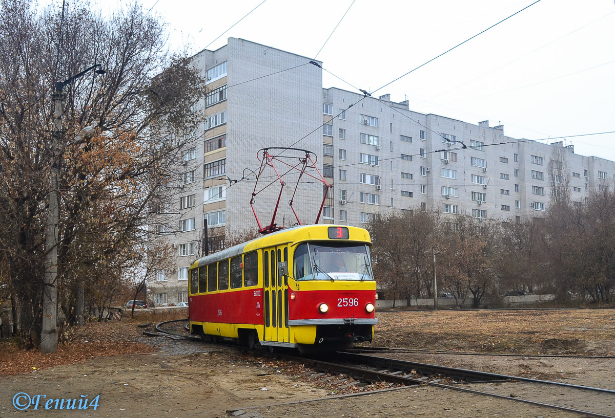 Волгоград, Tatra T3SU (двухдверная) № 2596