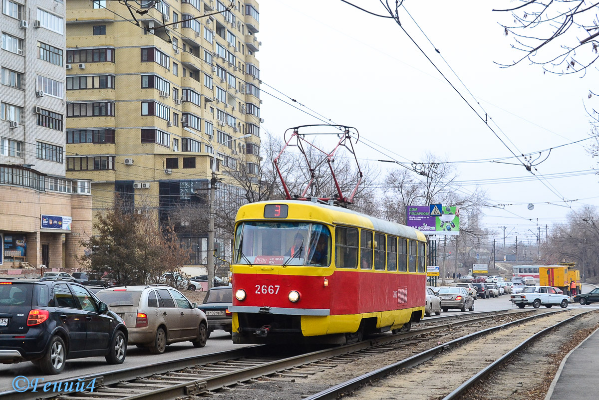 Volgograda, Tatra T3SU (2-door) № 2667