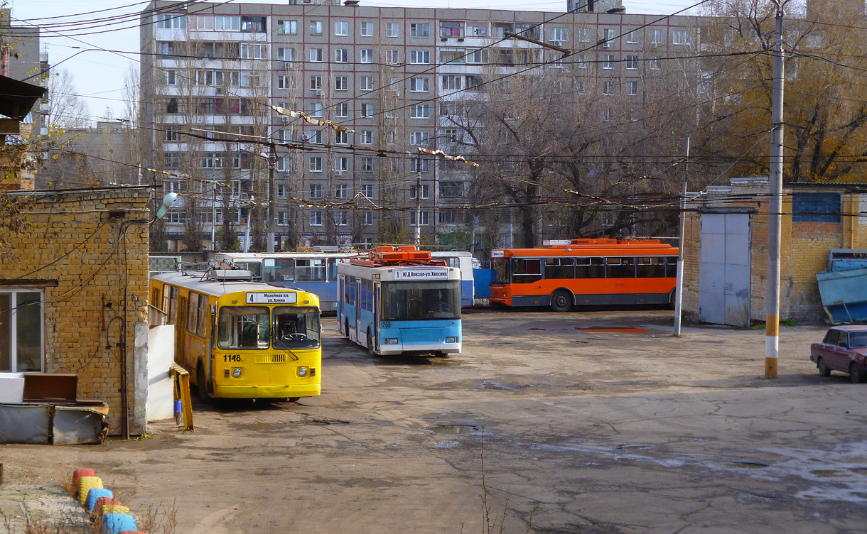 Saratov, ZiU-682G-012 [G0A] № 1148; Saratov, Trolza-5275.05 “Optima” № 1255; Saratov — Kirovskoe trolleybus depot