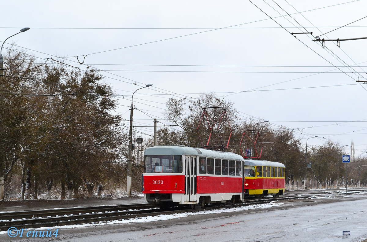 Волгоград, Tatra T3SU (двухдверная) № 3020