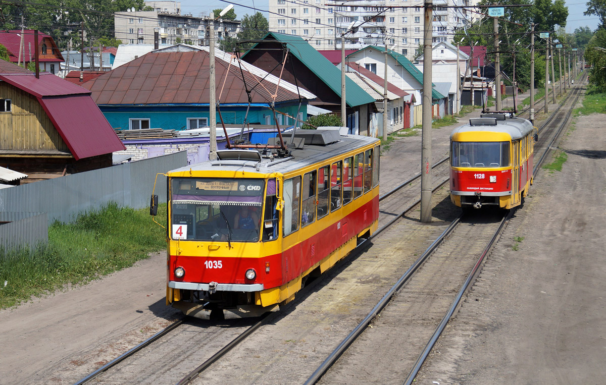Барнаул, Tatra T6B5SU № 1035; Барнаул, Tatra T3SU № 1128