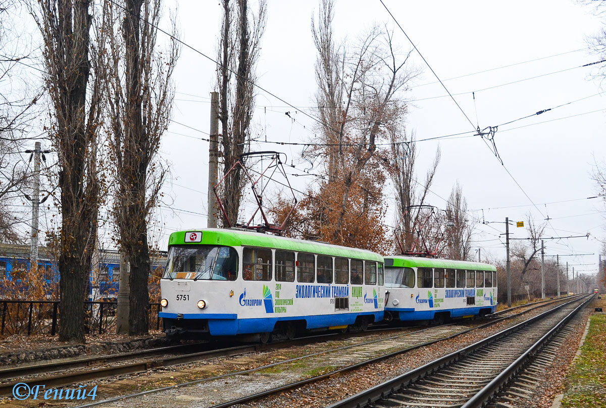 Volgograda, Tatra T3SU № 5751; Volgograda, Tatra T3SU № 5752