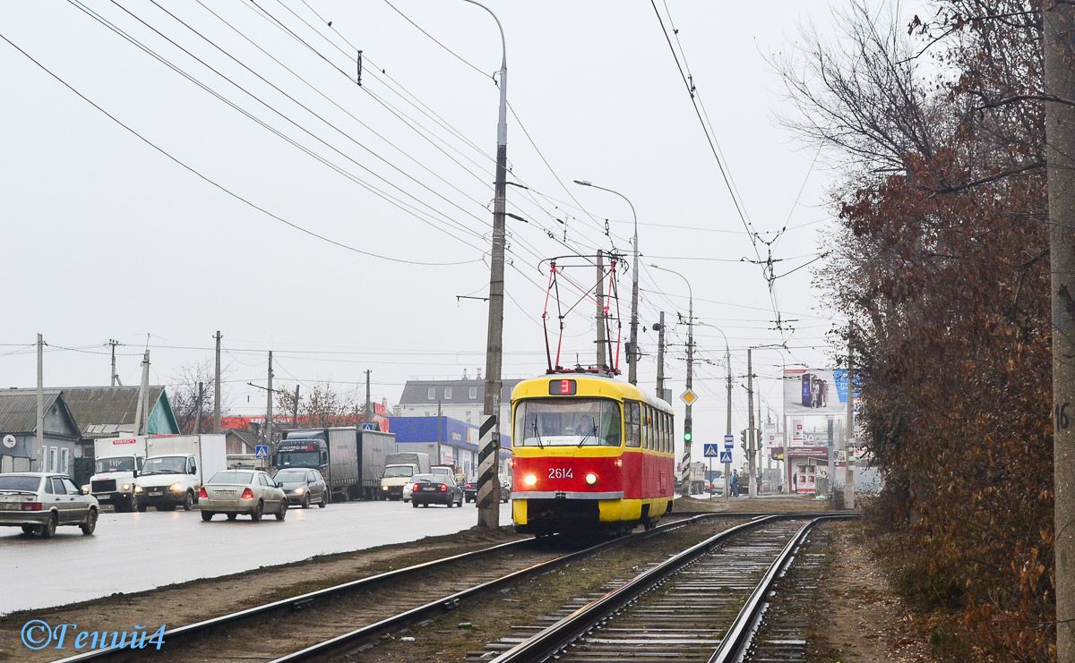 Волгоград, Tatra T3SU (двухдверная) № 2614
