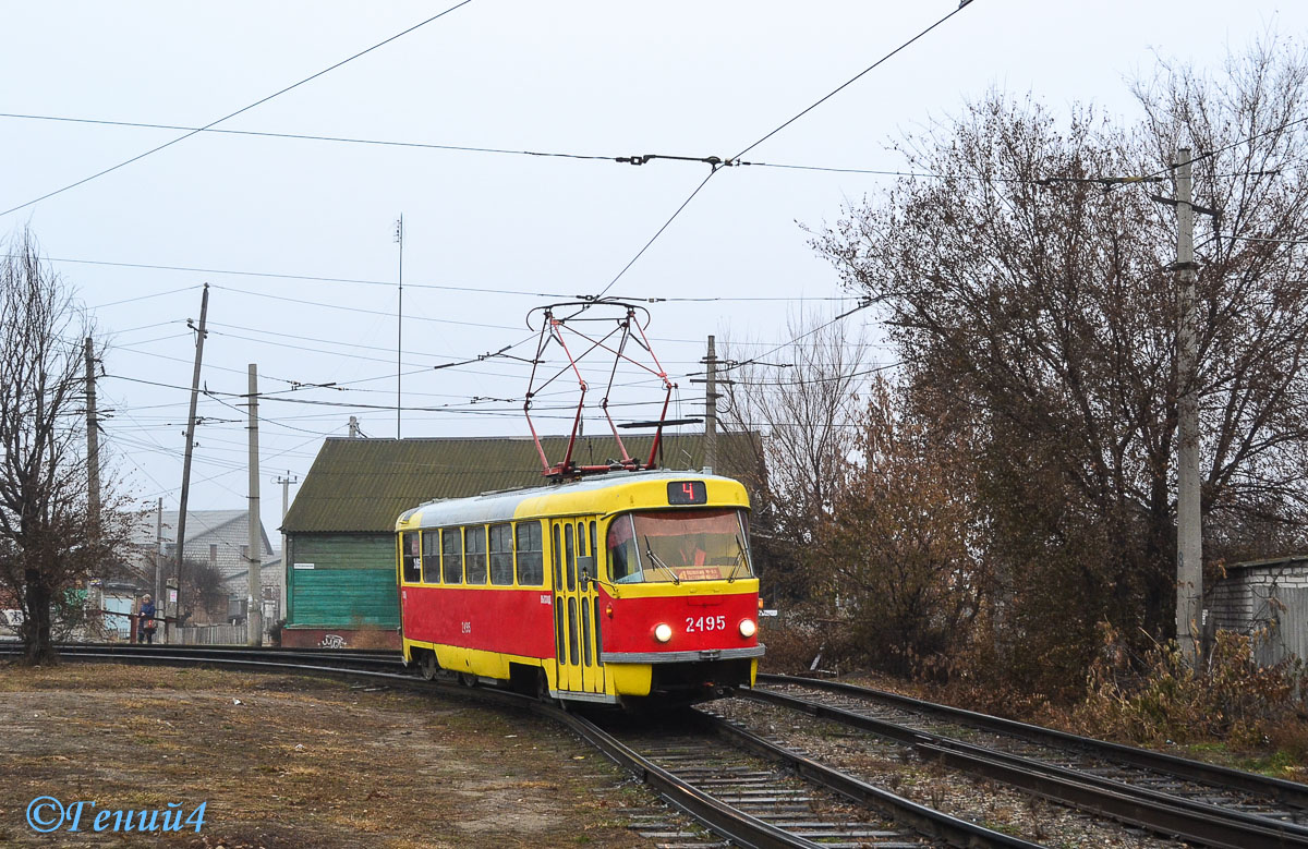 Волгоград, Tatra T3SU (двухдверная) № 2495