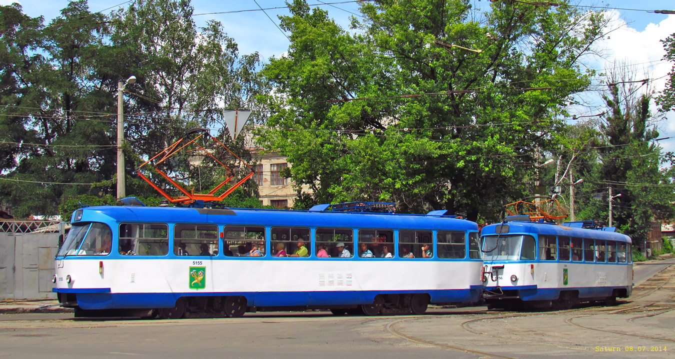 Харьков, Tatra T3A № 5155; Харьков, Tatra T3A № 5156