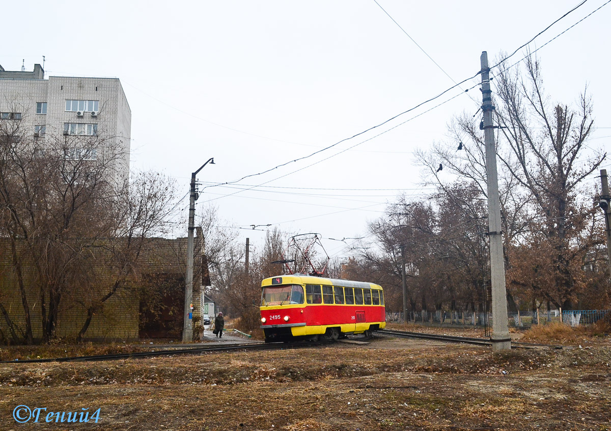 Волгоград, Tatra T3SU (двухдверная) № 2495